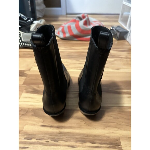 Women’s Black Leather Cos Cowboy Boots Size 40eu - Picture 4 of 6